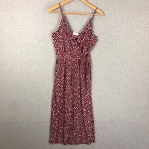 Stitchfix Kaleigh Floral Red Jumpsuit Rochelle Faux Wrap Size Large